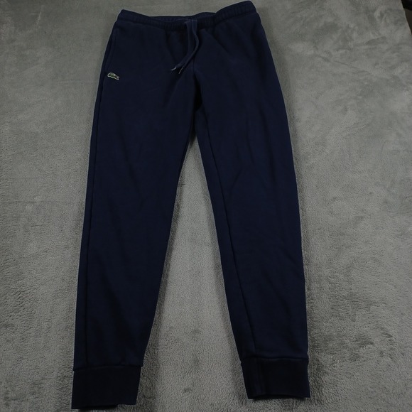 Lacoste Sport Joggers Mens XL Blue Sweatpants Fleece Activewear Casual - Picture 1 of 8